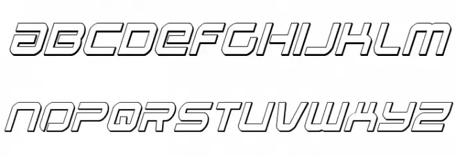 Star Eagle 3D Italic Fuentes MAYÚSCULAS