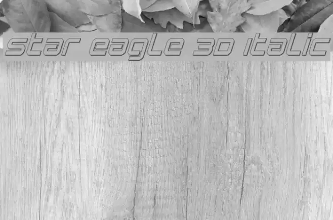 Star Eagle 3D Italic Font examples