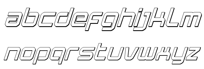 Star Eagle 3D Italic Caratteri MINUSCOLO