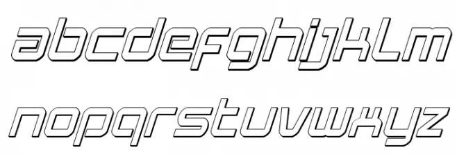 Star Eagle 3D Italic Caratteri MINUSCOLO