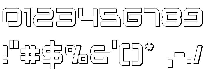 Star Eagle 3D Regular Font OTHER CHARS