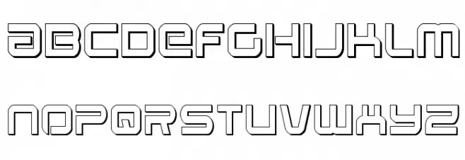 Star Eagle 3D Regular Schriftart Groß