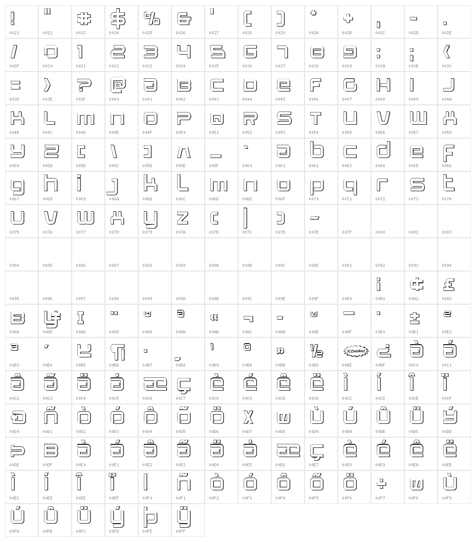 Star Eagle 3D Regular Character Map