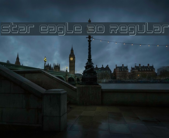 Star Eagle 3D Regular Font examples