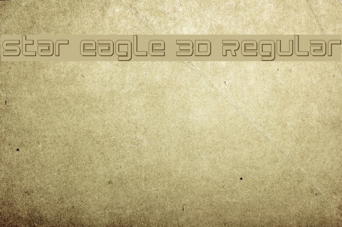 Star Eagle 3D Regular Font examples