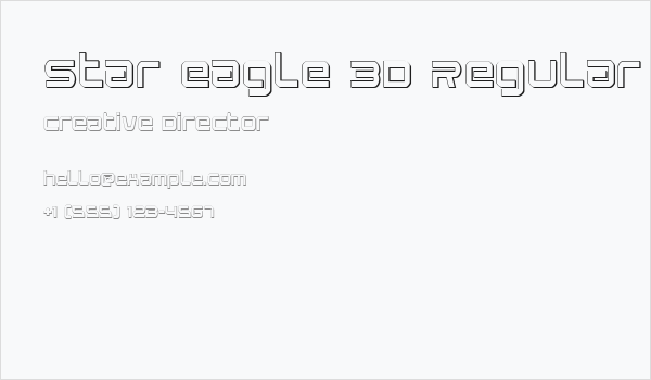 Star Eagle 3D Regular Business Card