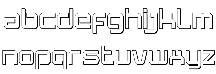 Star Eagle 3D Regular Font LOWERCASE