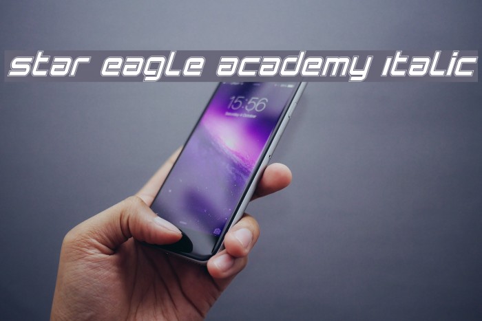 Star Eagle Academy Italic Font examples