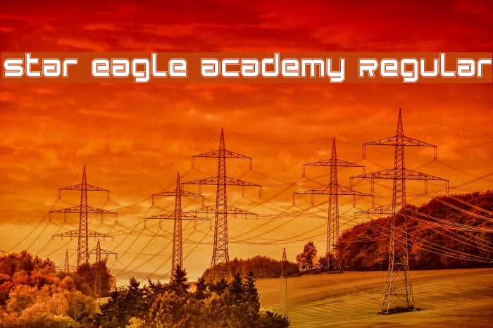 Star Eagle Academy Regular Font examples