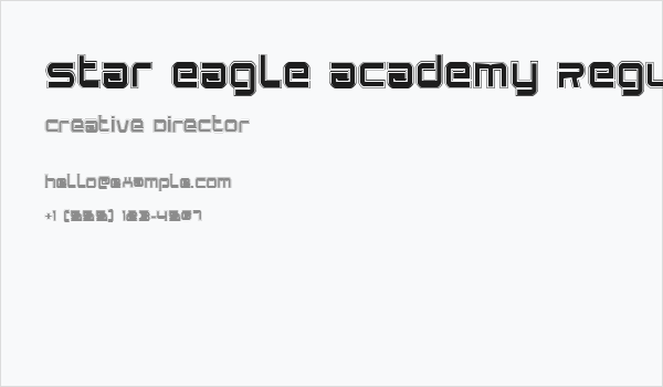 Star Eagle Academy Regular Business Card