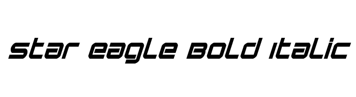 Star Eagle Bold Italic Font