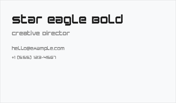 Star Eagle Bold Business Card