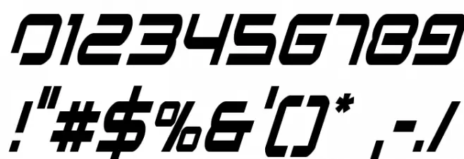 Star Eagle Condensed Italic Font OTHER CHARS