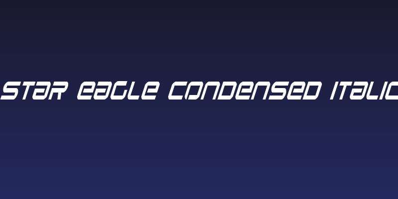 Star Eagle Condensed Italic Social Header