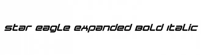 Star Eagle Expanded Bold Italic  नि: शुल्क फ़ॉन्ट्स डाउनलोड