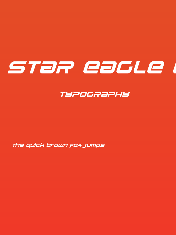 Star Eagle Expanded Bold Italic Poster