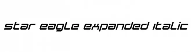 Star Eagle Expanded Italic  नि: शुल्क फ़ॉन्ट्स डाउनलोड