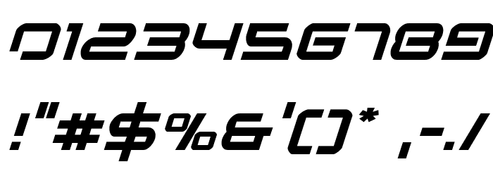 Star Eagle Expanded Italic Font OTHER CHARS