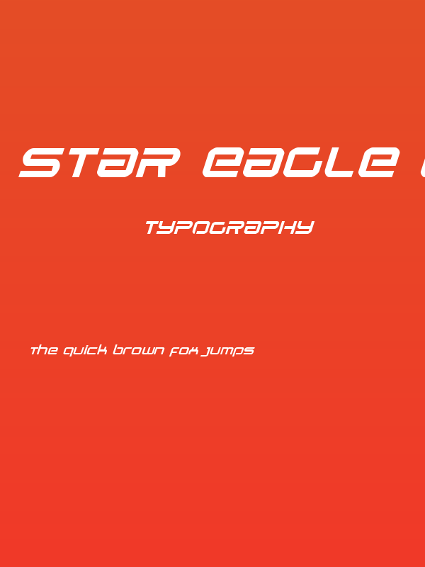 Star Eagle Expanded Italic Poster