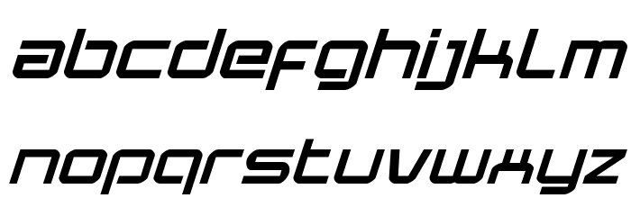 Star Eagle Expanded Italic Font LOWERCASE