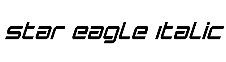Star Eagle Italic Font