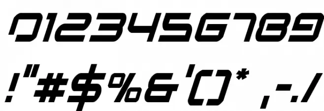 Star Eagle Italic Font OTHER CHARS