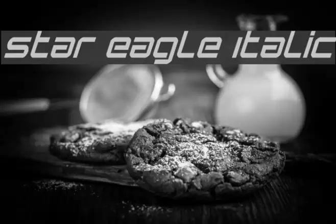 Star Eagle Italic Font examples