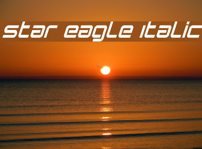 Star Eagle Italic Font examples