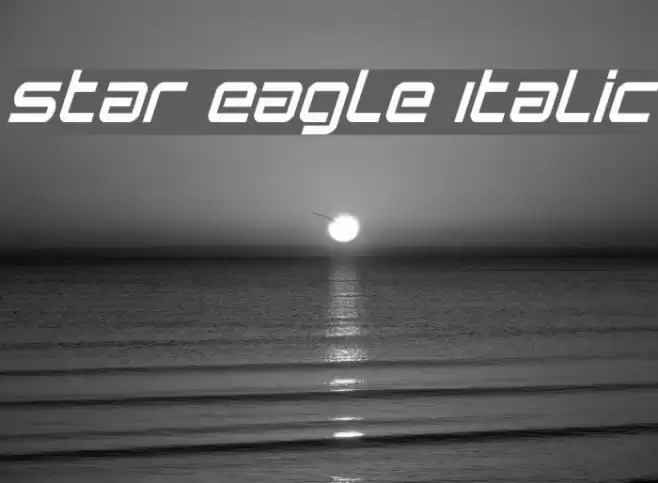 Star Eagle Italic Font examples