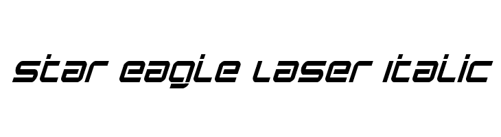 Star Eagle Laser Italic Font