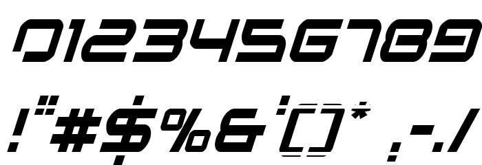 Star Eagle Laser Italic Font OTHER CHARS