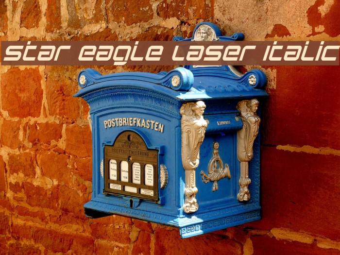 Star Eagle Laser Italic Font examples