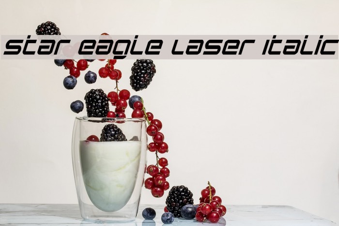 Star Eagle Laser Italic Font examples
