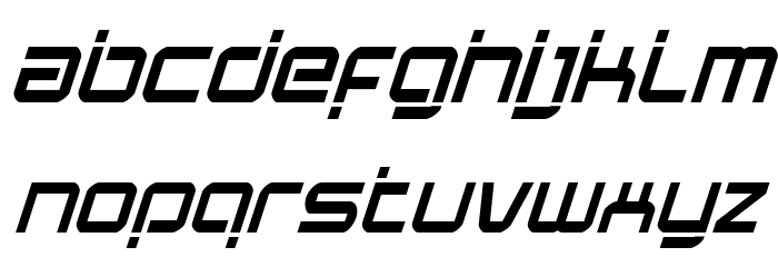 Star Eagle Laser Italic Font LOWERCASE