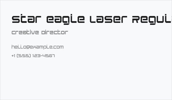 Star Eagle Laser Regular Business Card