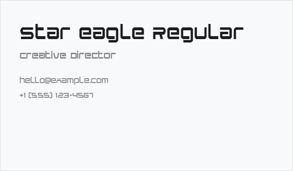 Star Eagle Regular Business Card