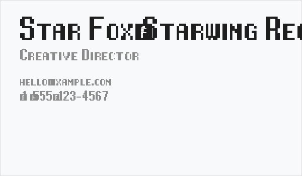 Star Fox/Starwing Regular Business Card