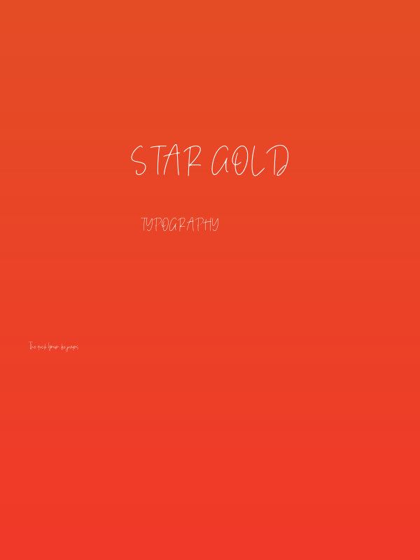 Star Gold Poster