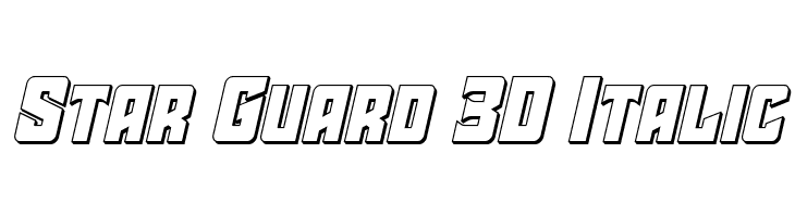 Star Guard 3D Italic  नि: शुल्क फ़ॉन्ट्स डाउनलोड