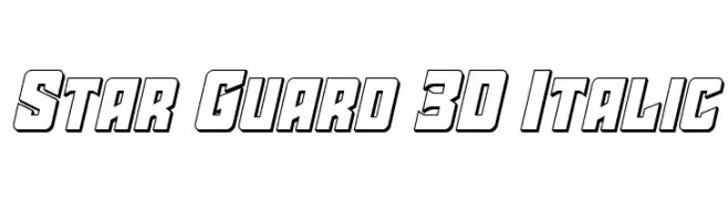 Star Guard 3D Italic  नि: शुल्क फ़ॉन्ट्स डाउनलोड