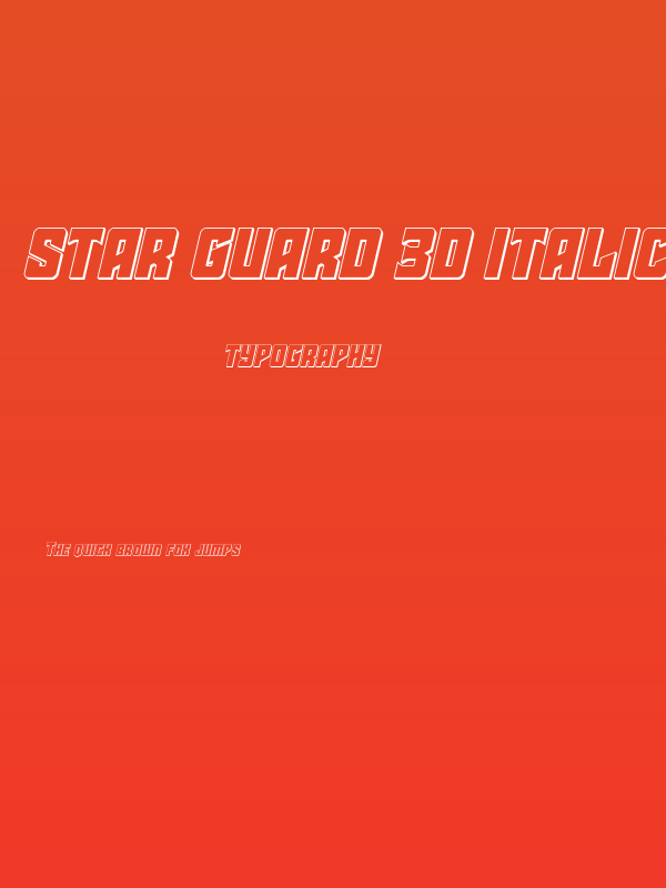 Star Guard 3D Italic Poster