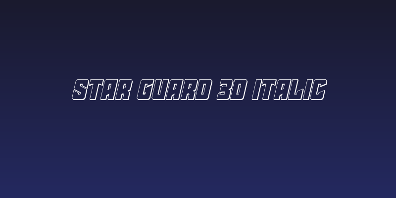 Star Guard 3D Italic Social Header