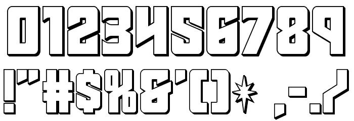 Star Guard 3D Font OTHER CHARS