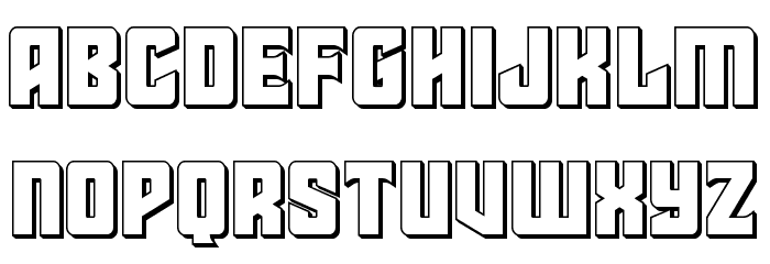 Star Guard 3D Font LOWERCASE