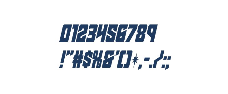 Star Guard Condensed Italic Other Characters
