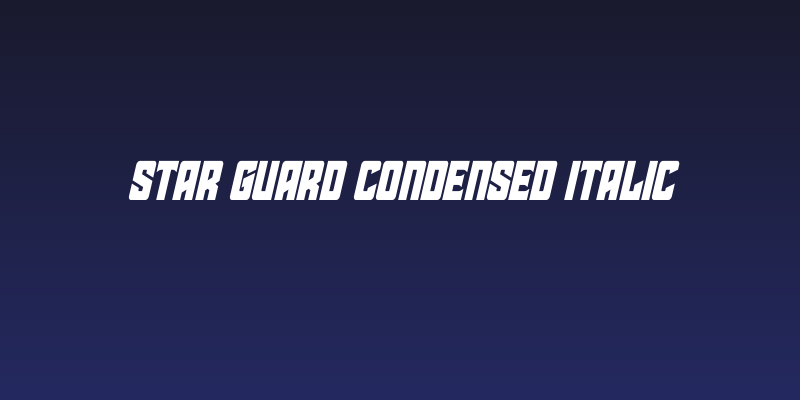 Star Guard Condensed Italic Social Header