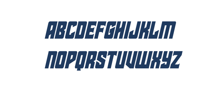 Star Guard Condensed Italic Lowercase