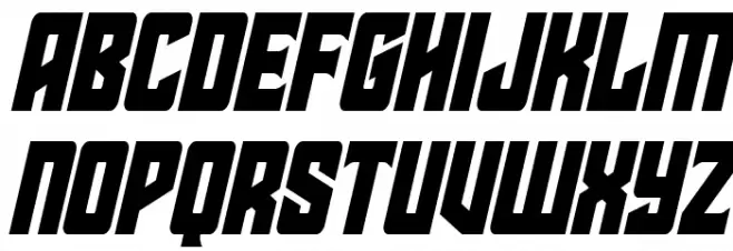 Star Guard Condensed Italic Fonte MAIÚSCULAS