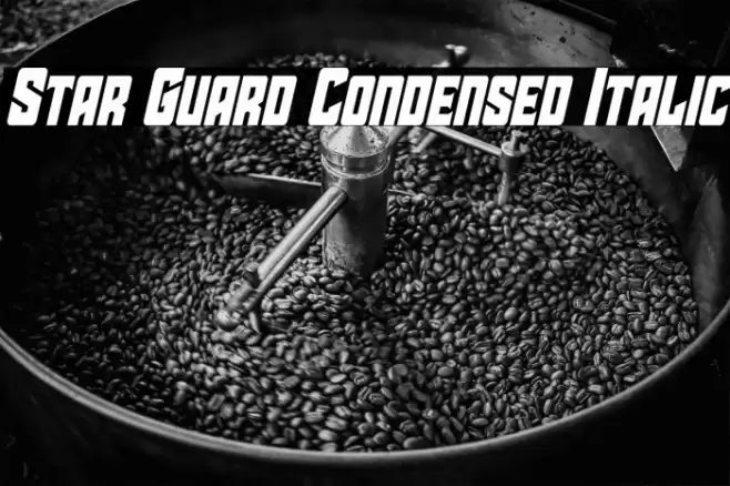 Star Guard Condensed Italic Font examples