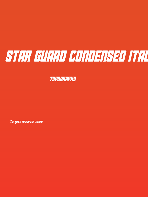 Star Guard Condensed Italic Poster